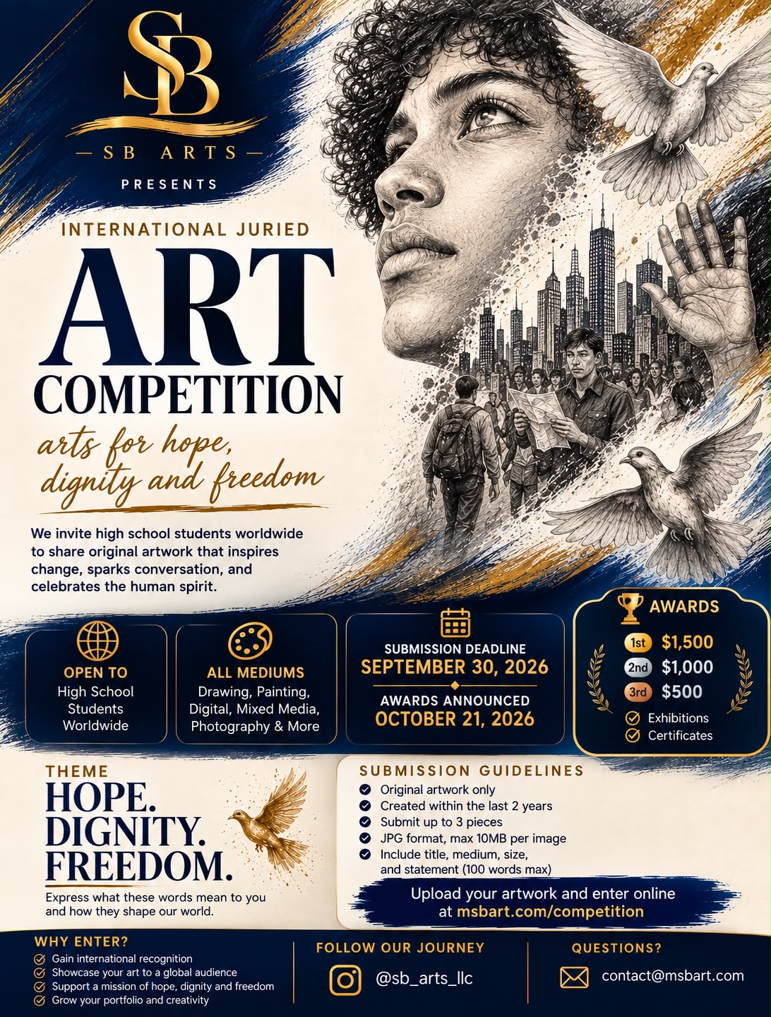 SB Arts International Competition poster